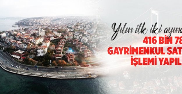 TÜRKİYE'DE YILIN İLK İKİ AYINDA 416 BİN 784 GAYRİMENKUL SATIŞ İŞLEMİ YAPILDI