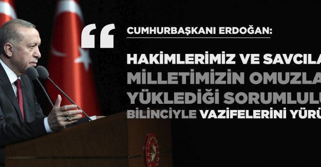 CUMHURBAŞKANI ERDOĞAN, 12. DÖNEM HAKİM VE SAVCI KURA TÖRENİ'NDE KONUŞTU