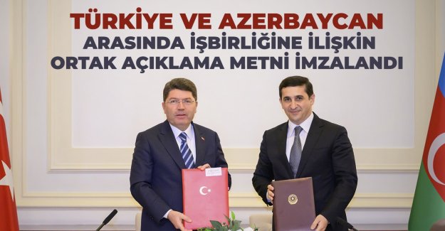 ADALET BAKANI YILMAZ TUNÇ, AZERBAYCAN ADALET BAKANI FARİD AHMEDOV İLE BİR ARAYA GELDİ