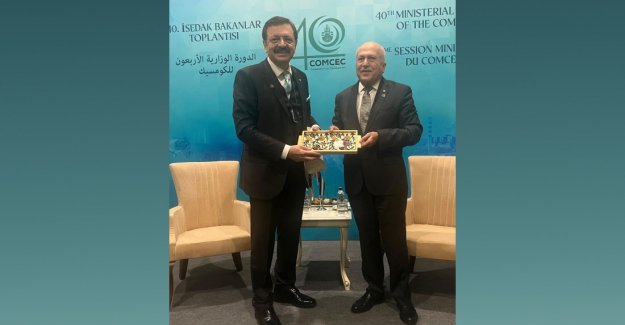 Hisarcıklıoğlu, Filistin Ulusal Ekonomi Bakanı Alamour ile görüştü