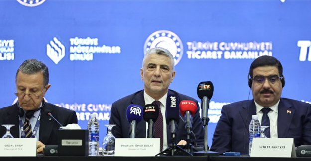 Ticaret Bakanı Bolat Bağdat'ta "Türk ve Iraklı Müteahhitlik Firmaları ile Yuvarlak Masa Toplantısı"nda konuştu