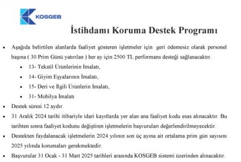 İstihdamı Koruma Destek Programı