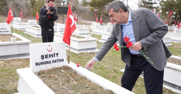 Bakan Tekin, Erzurum'da Şehitliği Ziyaret Etti