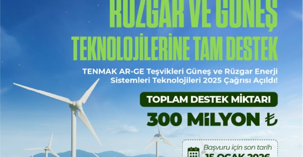 TENMAK’tan Güneş ve Rüzgâr Projelerine Destek