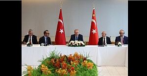 Cumhurbaşkanı Erdoğan, Türkiye-ABD İş Konseyi Başkanı Ulukaya ve ABD’li üst düzey şirket yöneticileriyle görüştü