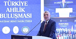 Bakan Bolat, Ahi Esnaf Beratı Takdim Töreni'nde Konuştu