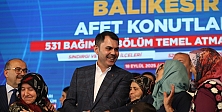 Bakan Kurum Sındırgı’da Afet Konutları Temel Atma Töreninde Konuştu