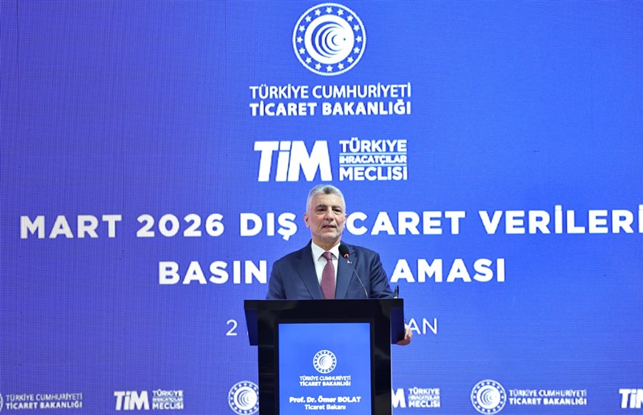  Ticaret Bakanı Ömer Bolat, mart ayında mal ihracatının 21